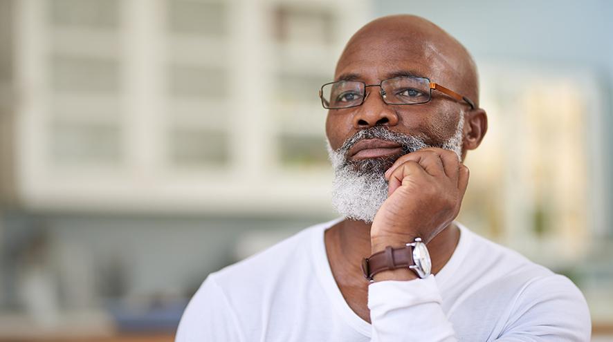 senior man thinking