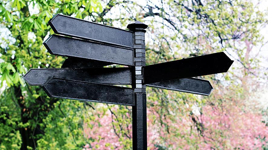 Empty signpost