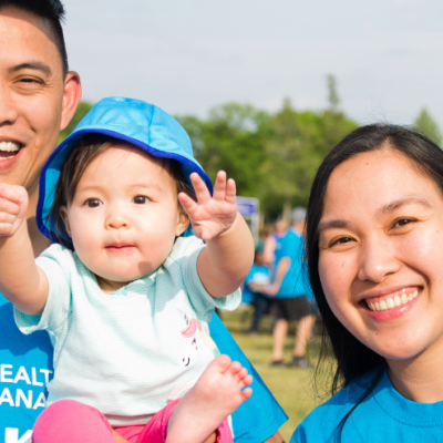 A family at the IG Wealth Management Walk for Alzheimer's