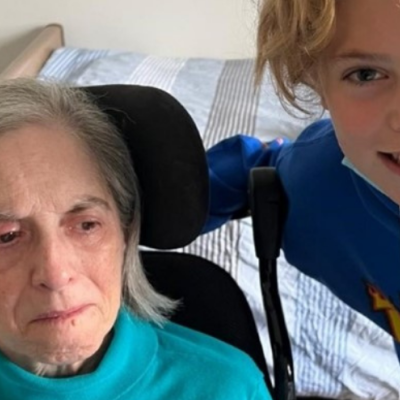 Isaac and his aunt Sheila.