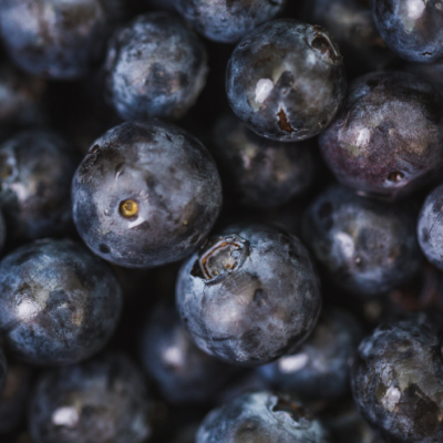 A photo of blueberries.