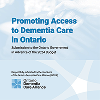 Ontario Dementia Care Alliance Pre-Budget Submission 2024