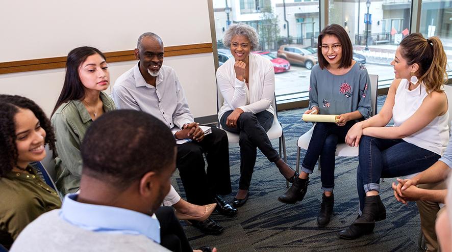 Support group in session