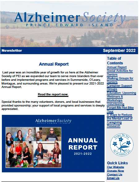 front page of ASPEI Sept 2022 newsletter