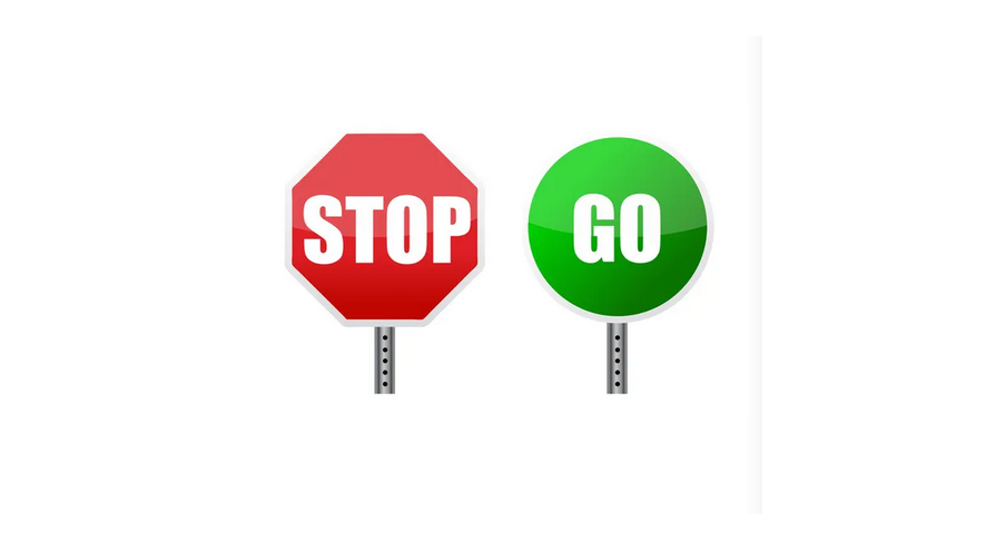 Stop and Go signs