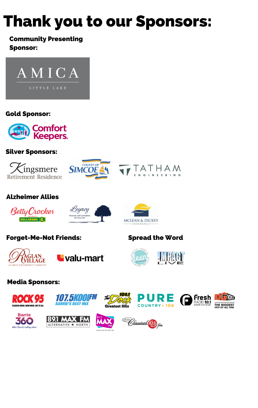 Thank you to our Sponsors