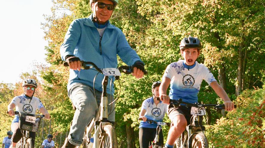 Chuck and family at Oma's Ride