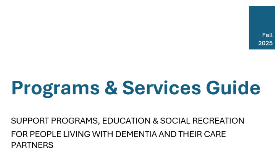 Title page of the Fall Programs and Services Guide 2025