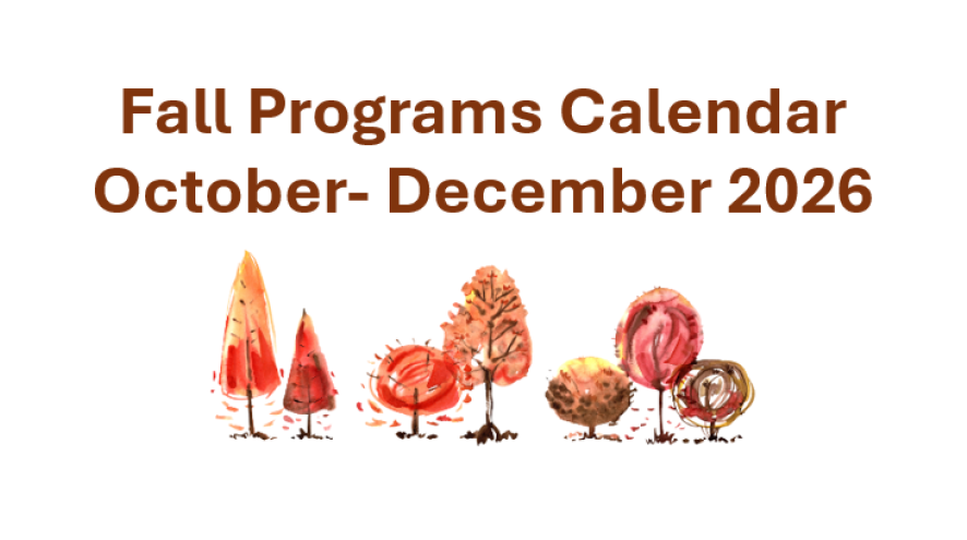 Cover photo for the Fall 2026 Programs Calendar