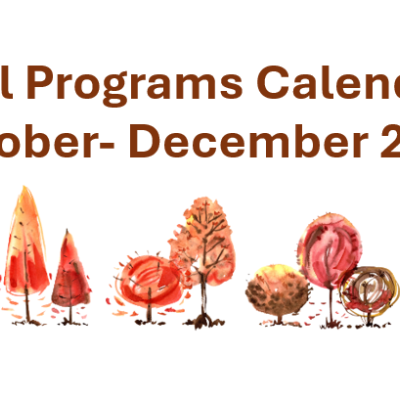 Cover photo for the Fall 2026 Programs Calendar