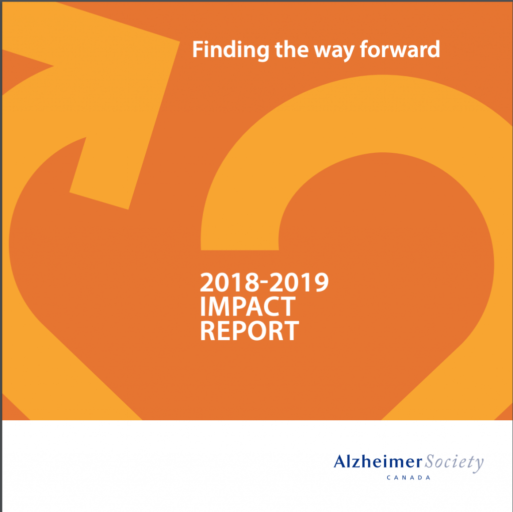 Alzheimer Society of Canada 2018-2019 impact report.