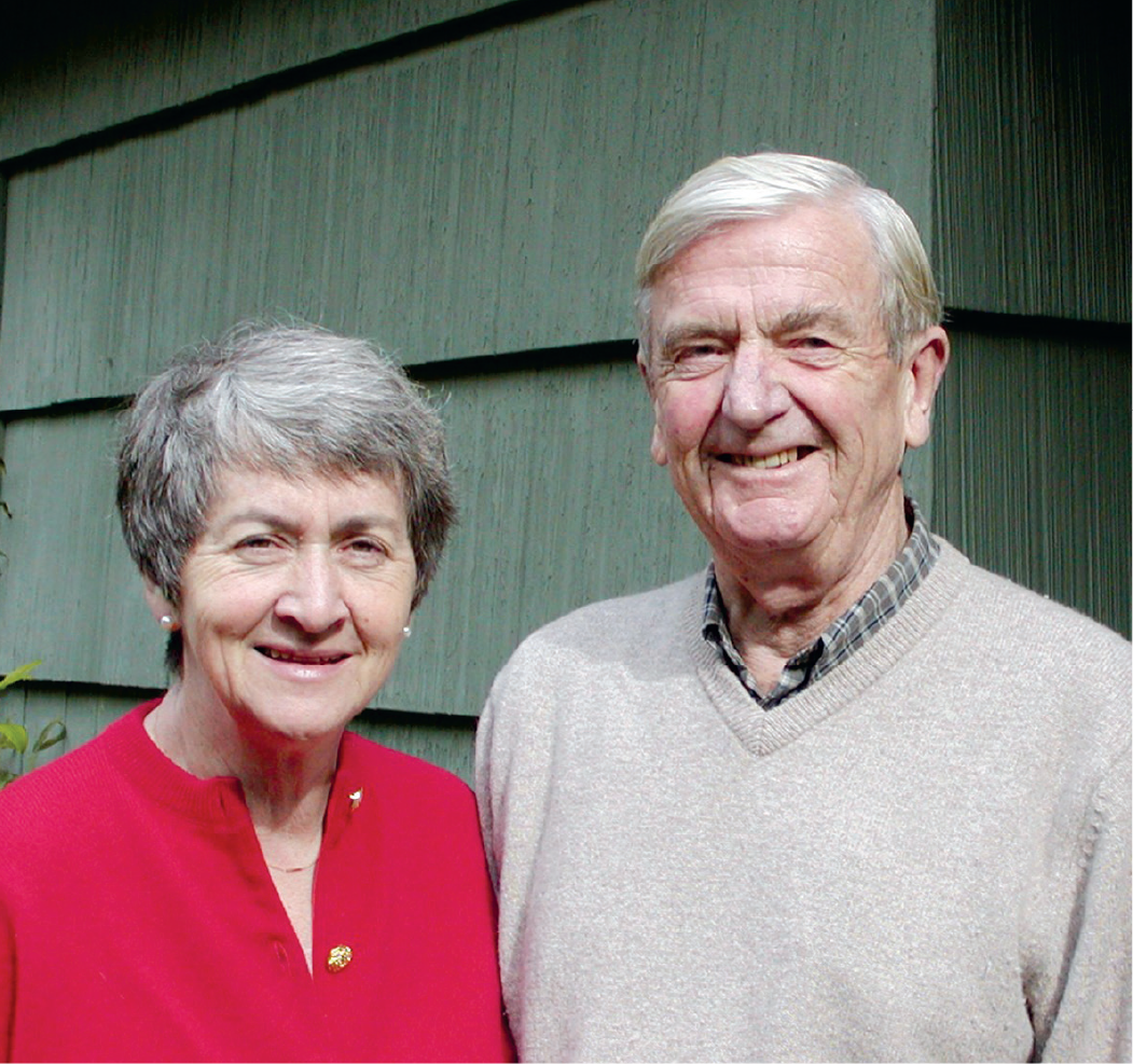 Gina Hinton with her husband, Peter