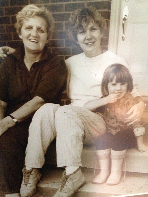 Barbara (left), Julie (centre), and Julie’s daughter	 (right).