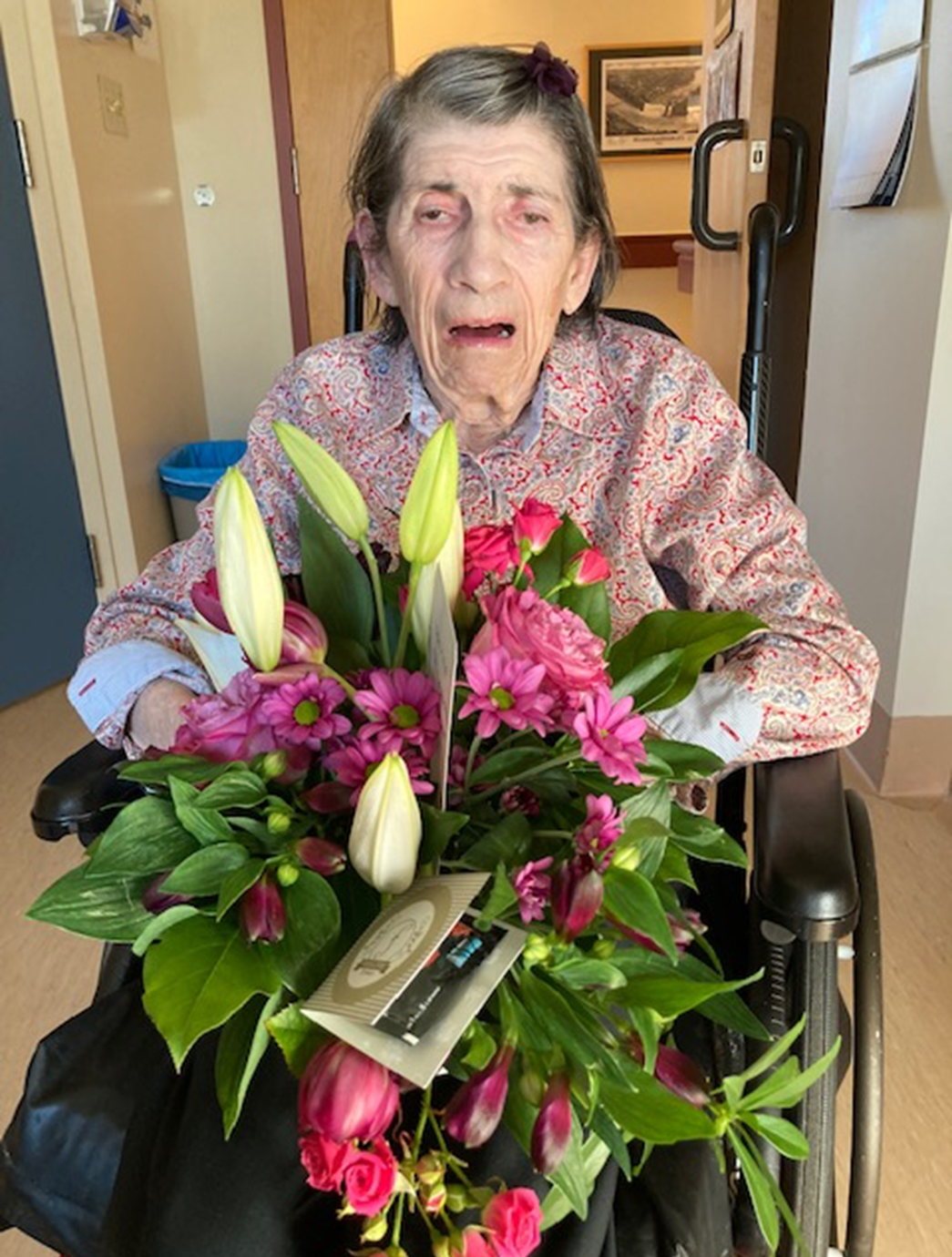 Isabel during her 80th birthday in February 2022