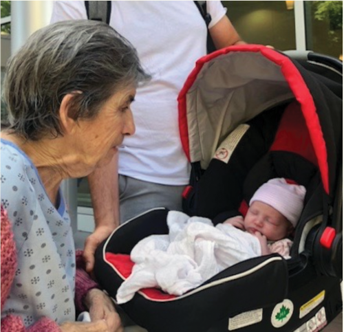 Isabel visits her great-granddaughter Charlotte Isabel 