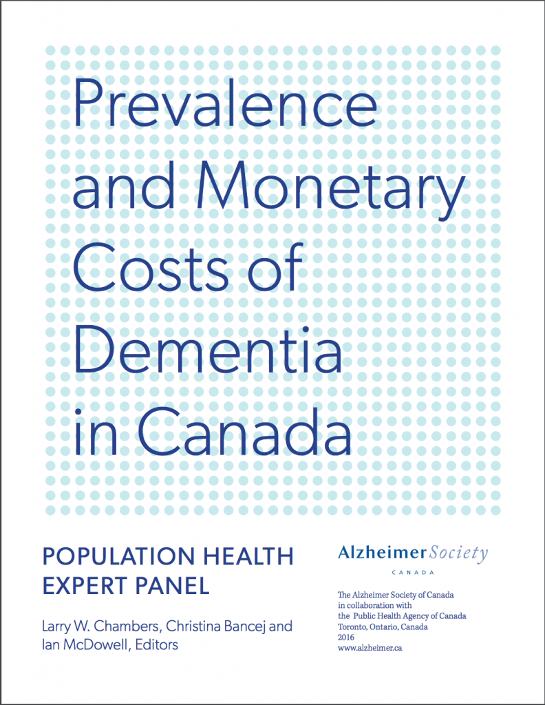 Prevalence and Monetary Costs of Dementia in Canada  - cover image