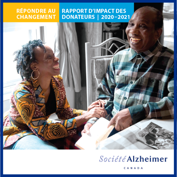 Le rapport d'impact des donateurs 2020-21 de la Société Alzheimer du Canada - couverture