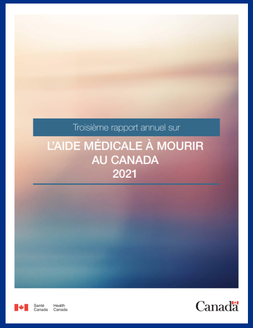 Santé Canada : Troisième rapport annuel sur l’aide médicale à mourir au Canada, 2021 - couverture