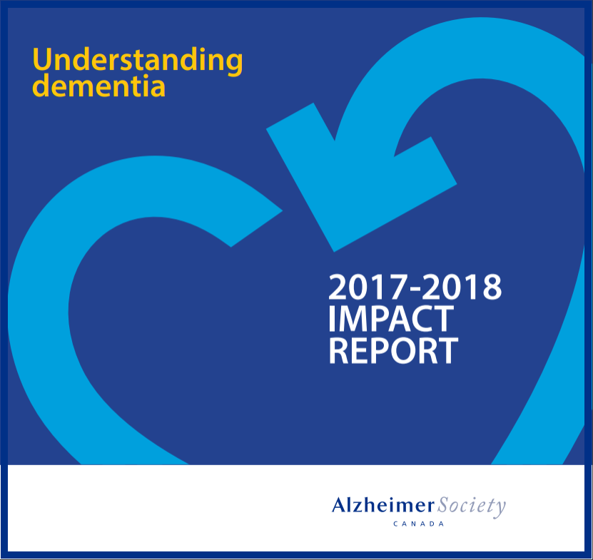 Alzheimer Society of Canada 2017-2018 impact report - cover