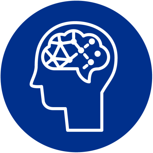 icon of a person's head, showing the outline of their brain