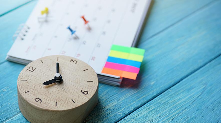 Clock and calendar.