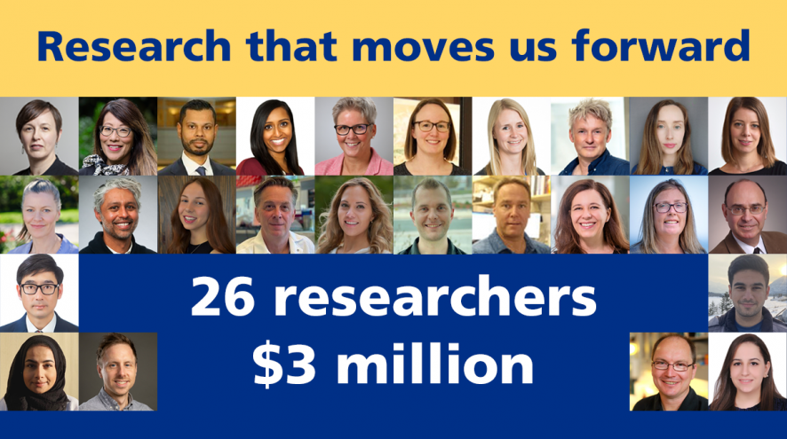 Research that moves us forward - 26 researchers, $3 million