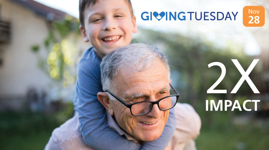 Giving Tuesday banner image 2X impact