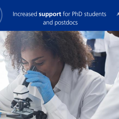 Increased support for PhD students and postdocs