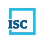 blue square with all capital letters ISC