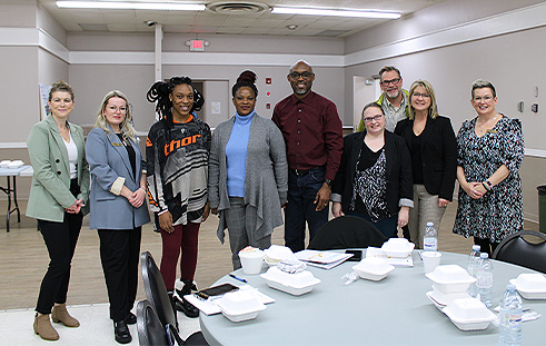 Our Public Awareness Coordinator and Dementia Community Coordinator with numberous representatives from Yorkton's Dominion Chapel Ministry