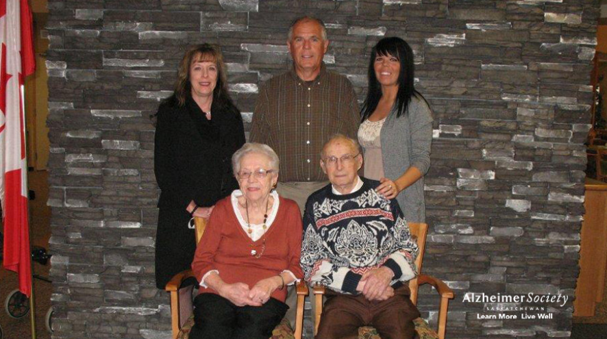Gord Mertler with his parents Ann and George and other family members.