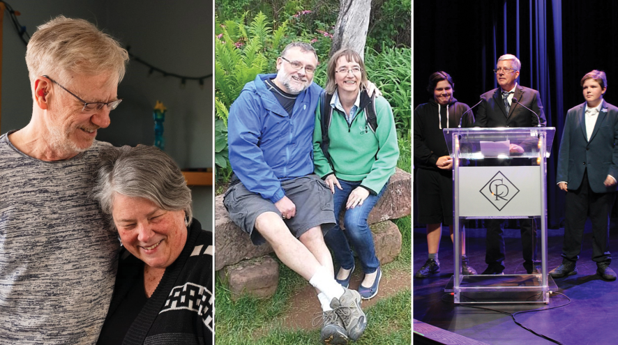 A photo collage of three Saskatchewan families who have been impacted by dementia.