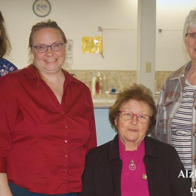 Our Dementia Community Coordinator with members of the St. Patrick’s Roman Catholic Church in Sturgis, SK