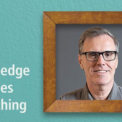 A picture of Dr. Andrew Kirk MD, FRCPC with the text "Knowledge Changes Everything."