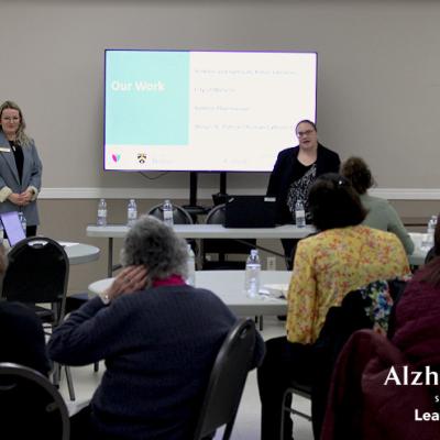 Our Dementia Community Coordinator and Public Awareness Coordinator presenting to stakeholders from Yorkton