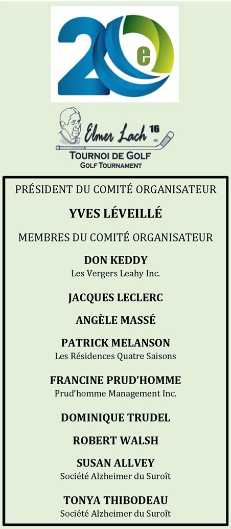 comité organisateur, tournoi Golf 2026
