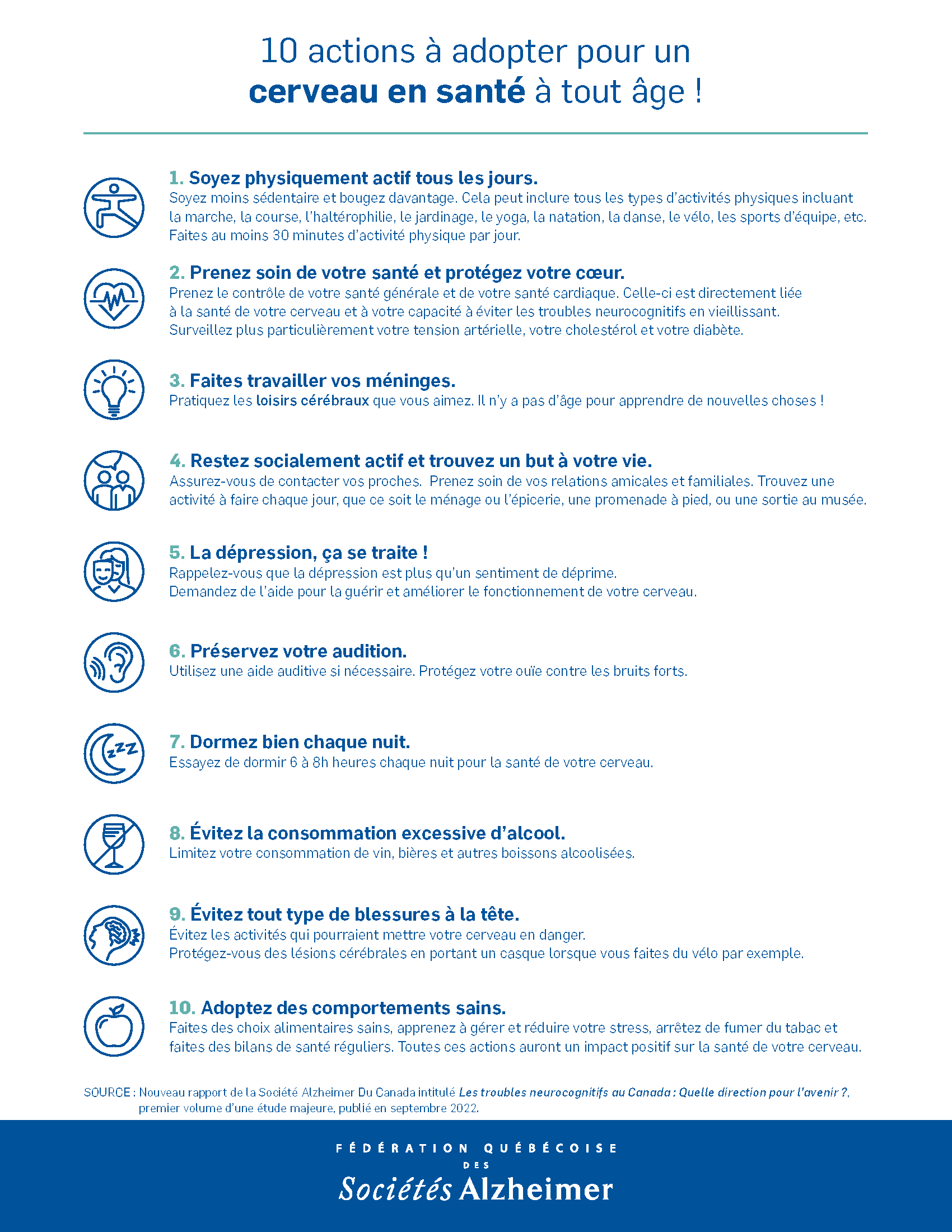 10 actions pour Cerveau en santé
