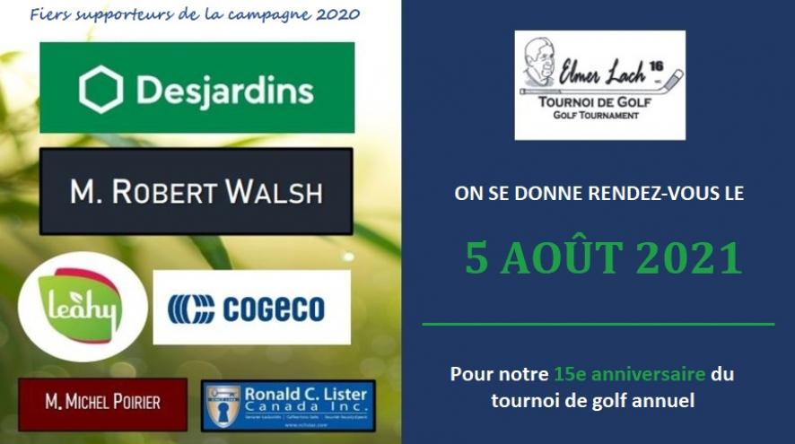Suppoteurs de la campagne de golf 2020
