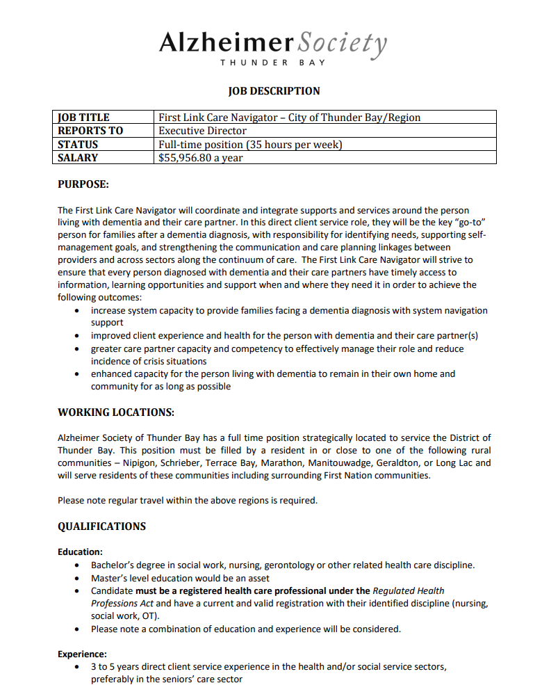 First Link Job Description JPG