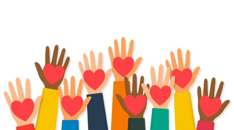 Hands and hearts image