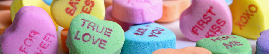 image of candy valentine's hearts