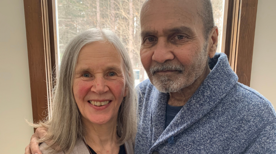 Jennifer and her husband Feroze, who lives with Alzheimer's disease