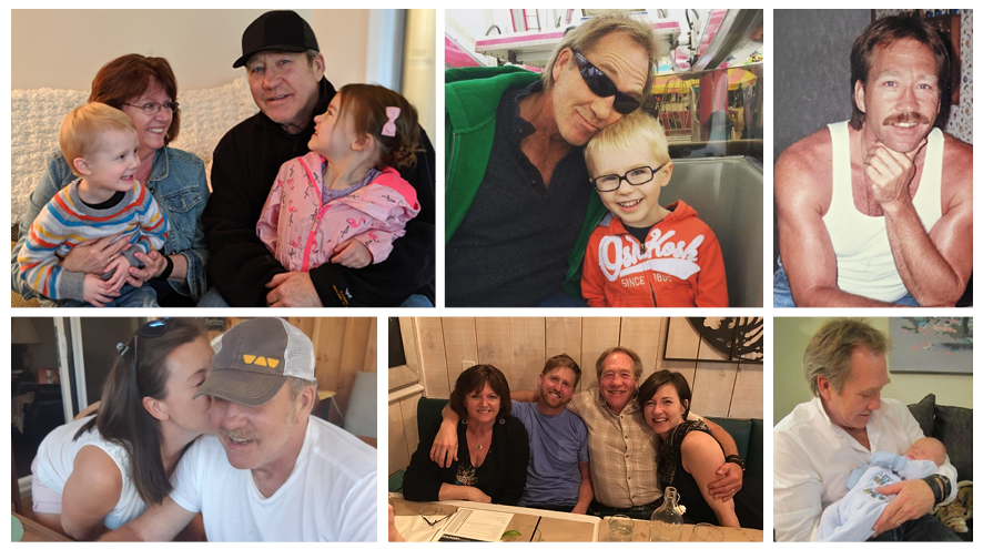 Various photos of Randy Cliff, who lives with dementia with his family. 