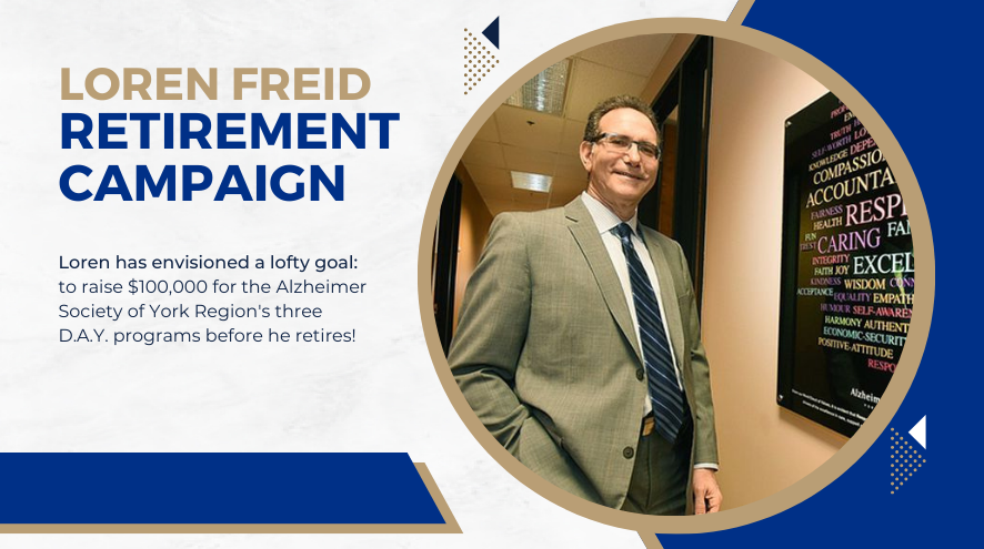 image and banner for Loren Freid retirement campaign