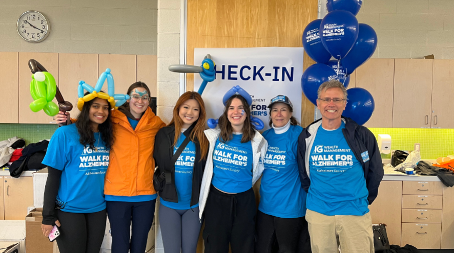 Jillian Wolfe and fellow walkers at the 2025 IG Wealth Management Walk for Alzheimer's